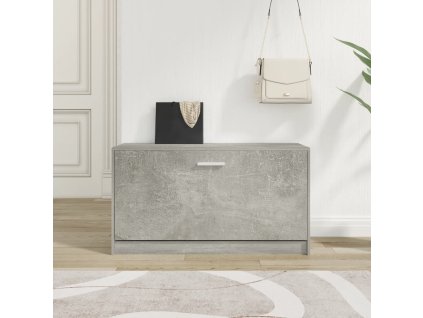 Botníková lavice betonově šedá 80 x 24 x 45 cm kompozitní dřevo 342642