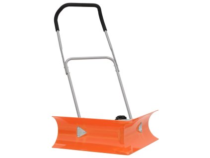Dvouúhlové hrablo na sníh s výsuvnou rukojetí oranžové ocel 364820