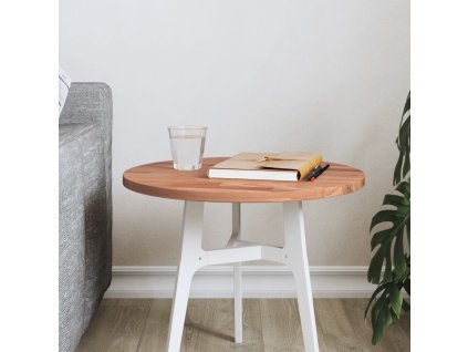 Stolní deska Ø 40 x 1,5 cm kulatá masivní bukové dřevo 355928