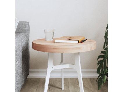 Stolní deska Ø 40 x 4 cm kulatá masivní bukové dřevo 355921