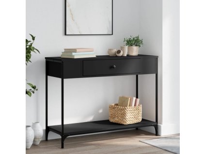 Konzolový stolek černý 100 x 34,5 x 75 cm kompozitní dřevo 834160