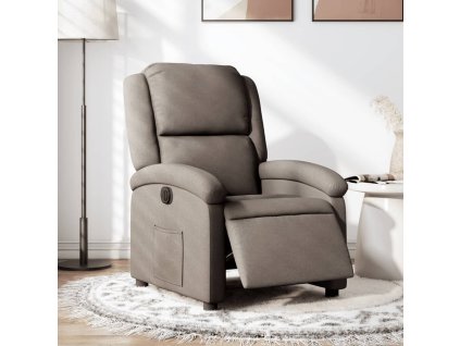 Elektrické polohovací křeslo taupe textil 3204148