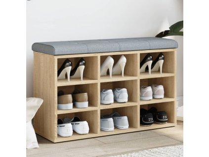 Lavice s botníkem dub sonoma 82 x 32 x 50 cm kompozitní dřevo 835105