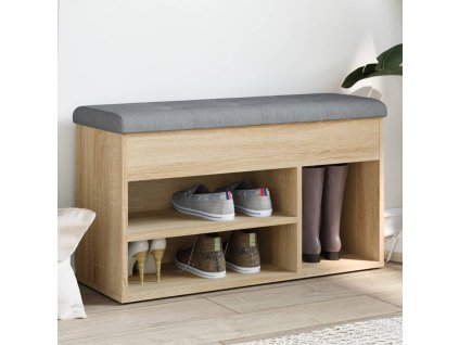 Lavice s botníkem dub sonoma 82 x 32 x 45,5 cm kompozitní dřevo 835028