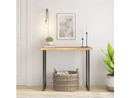 Stolní deska 90x40x2,5 cm obdélník masivní akácie živá hrana 370251