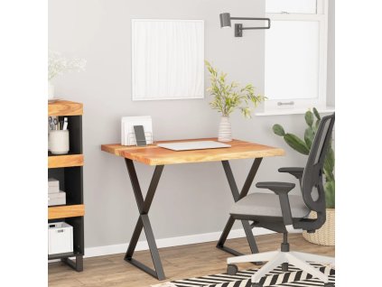 Stolní deska 80 x 80 x 2,5 cm čtverec masivní akácie živá hrana 370266
