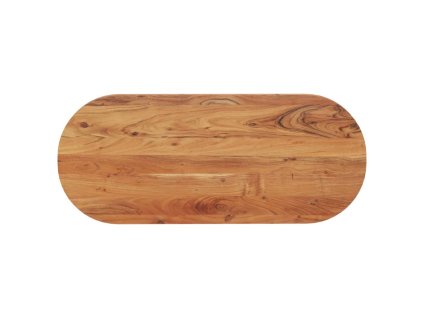 Stolní deska 100 x 40 x 2,5 cm oválná masivní akáciové dřevo 370084