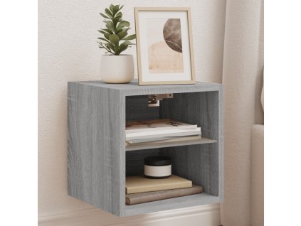 Nástěnné TV skříňky s LED 2 ks šedé sonoma 30 x 28,5 x 30 cm 836984