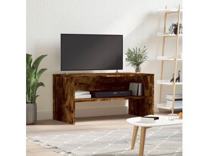 TV stolek kouřový dub 80 x 40 x 40 cm kompozitní dřevo 815234