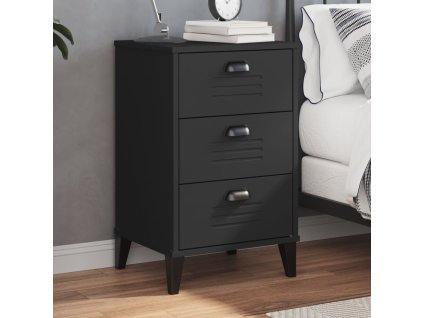Noční stolek VIKEN černý kompozitní dřevo 374912