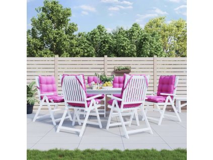 Podušky na židli s nízkým opěradlem 6 ks růžové oxfordská látka 377733