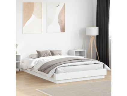 Rám postele s LED osvětlením bílý 150 x 200 cm 3209786