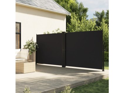 Zatahovací boční markýza černá 180 x 1 000 cm 4004744