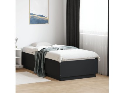 Rám postele černý 90 x 190 cm kompozitní dřevo 3209752