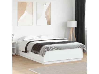 Rám postele bílý 160 x 200 cm kompozitní dřevo 3209688