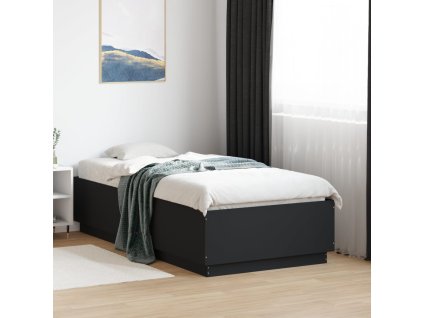 Rám postele černý 75 x 190 cm kompozitní dřevo 3209759