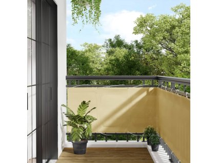 Balkonová zástěna písková 75 x 600 cm 100% polyester oxford 4000024