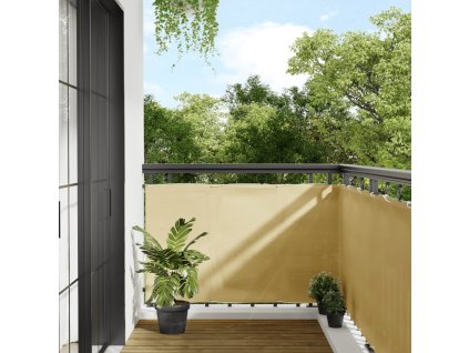 Balkonová zástěna písková 90 x 500 cm 100% polyester oxford 4000030