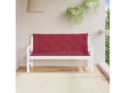 Podušky na zahradní lavici 2 ks vínové 150x50x7 cm látka oxford 361706