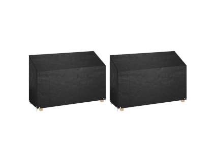 Plachty na zahradní lavice 2 ks 8 oček 190 x 70 x 70/88 cm PE 3155391