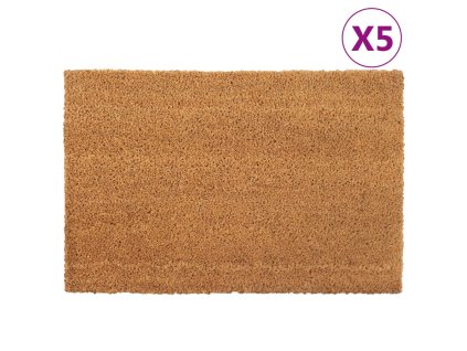 Rohožky před dveře 5 ks přírodní 40 x 60 cm kokosové vlákno 155598