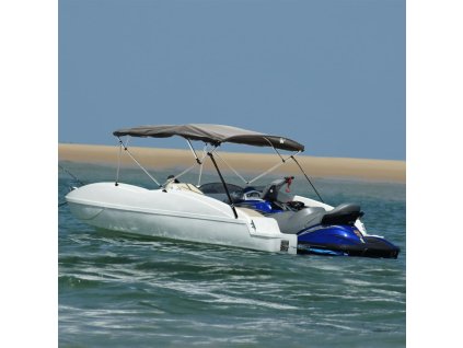 Bimini stříška se 4 oblouky a bočnicemi 243x(200–213)x137 cm 94860