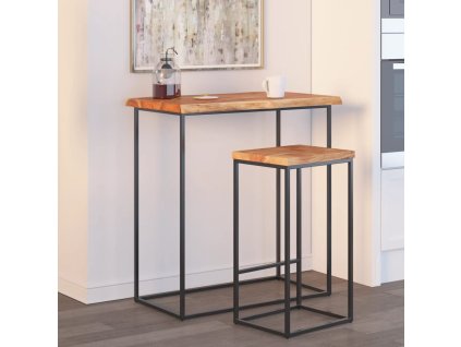 Stolní deska 60 x 60 x 2,5 cm čtverec masivní akácie živá hrana 370618