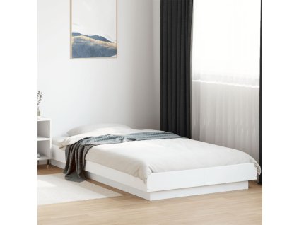 Rám postele s LED osvětlením bílý 100 x 200 cm kompozitní dřevo 3281112