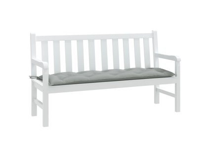 Poduška na zahradní lavici světle šedá melanž 150x50x7cm textil 4002553