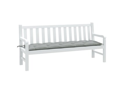 Poduška na zahradní lavici světle šedá melanž 180x50x7cm textil 4002564
