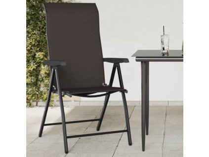 Skládací zahradní židle 4 ks kávově černé polyratan 3270609