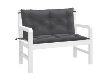 Podušky na zahradní lavici 2 ks antracitová melanž 100x50x7 cm 4002585