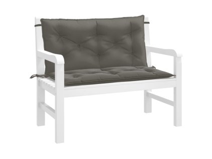 Podušky na zahradní lavici 2 ks tmavě šedá melanž 100x50x7 cm 4002587