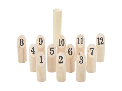 13dílná herní sada kubb s čísly přenosný vak masivní borovice 4008440