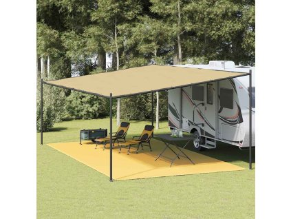 Koberec do stanu béžový 400 x 800 cm HDPE 310775
