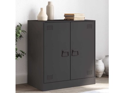 Příborník černý 67 x 39 x 73 cm ocel 841673