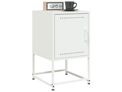 Noční stolky 2 ks bílé 36 x 39 x 60,5 cm ocel 846457