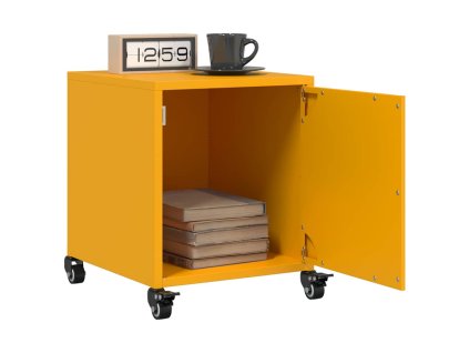 Noční stolky 2 ks hořčicově žluté 36 x 39 x 43,5 cm ocel 846621