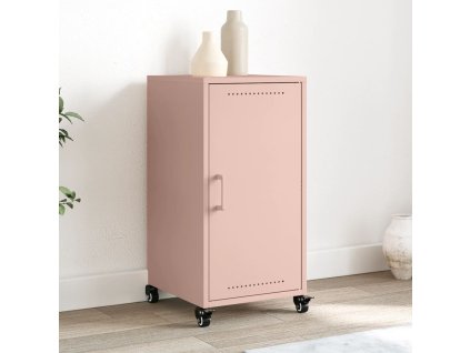 Příborník růžový 36 x 39 x 72 cm ocel 846675