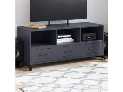 TV skříňka antracitová 100,5 x 39 x 43,5 cm ocel 846694