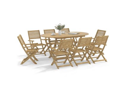 Skládací zahradní židle 6 ks 54,5x61,5x86,5 cm masivní akácie 3214226