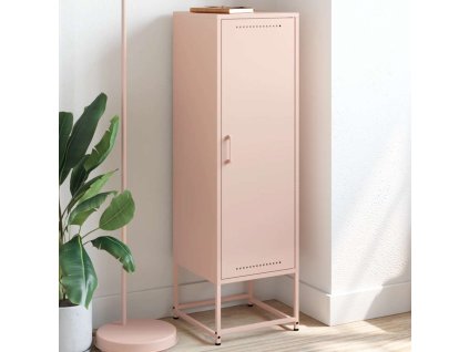 Skříň highboard růžová 36 x 39 x 123 cm ocel 846525