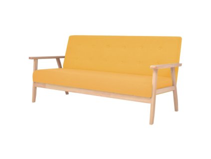 Trojmístná sedačka, textil, žlutá 244659