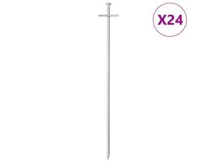 Stanové kolíky 24 ks 29,5 cm Ø 6 mm pozinkovaná ocel 4009340