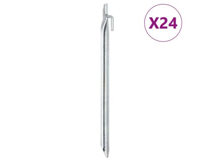 Stanové kolíky 24 ks ve tvaru V 29,5 cm Ø20 mm pozinkovaná ocel 4009354