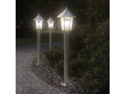 Venkovní stojací lampa stříbrná 80 cm nerezová ocel 4006381