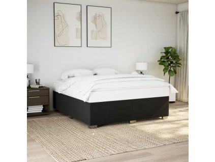 Rám postele bez matrace černý 180 x 200 cm textil 3284494