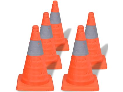 5 skládacích dopravních kuželů 42 cm 141819