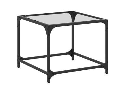 Konferenční stolek průhledná skleněná deska 50x50x40 cm ocel 845966