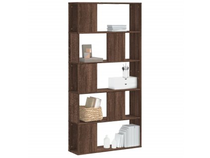 Knihovna 5patrová hnědý dub 80,5x23,5x162,5 cm kompozitní dřevo 852777